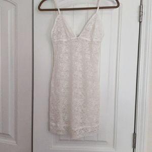 VS white stretched lace intimates